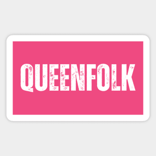 Queenfolk T-Shirt – Royalty-Inspired Graphic Tee for Queens, Empowering Women’s Shirt, Black Girl Magic Tee Magnet